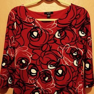 Alfani Women's Printed Long Sleeve Top Blouse